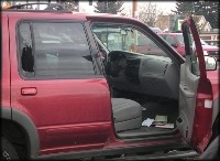 Kimberly Forbes' burgundy 2000 Ford Explorer SUV